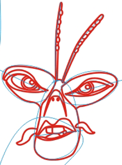Step 2B : Drawing Master Mantis from Kung Fu Panda in Easy Steps Lesson