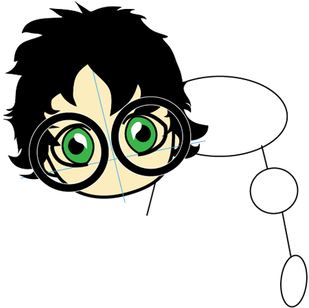 Step 5 : Drawing Baby Harry Potter in Easy Steps Lesson