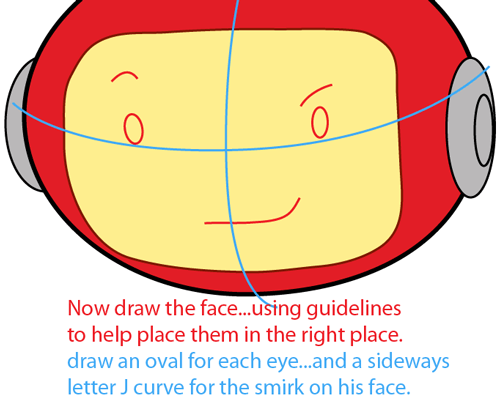 Step 5 : Drawing Max from Scribblenautsin Easy Steps Lesson