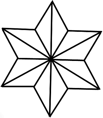 Step 5 : Drawing 6-sided Nautical Stars Easy Steps Lesson