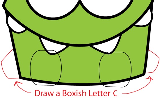 How To Draw Om Nom From Game Cut The Rope With Easy Step By Step Drawing Lesson How To Draw Step By Step Drawing Tutorials