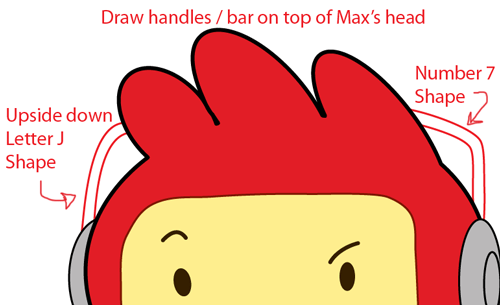 Step 6 : Drawing Max from Scribblenautsin Easy Steps Lesson