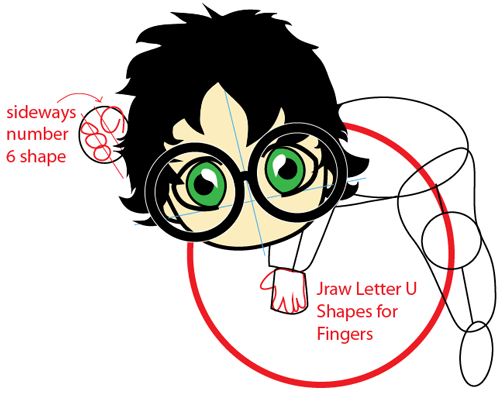 Step 7 : Drawing Baby Harry Potter in Easy Steps Lesson