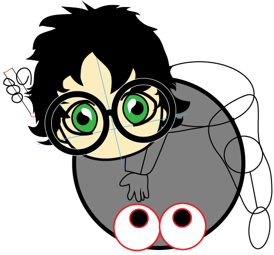 Step 8 : Drawing Baby Harry Potter in Easy Steps Lesson