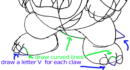Step 11 : Drawing Bowser Jr. in Easy Steps Lesson
