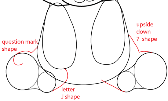 Step 8 : Drawing Cartoon Pandas in Easy Steps Lesson