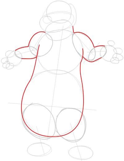 Step 3 : Drawing Duke from Back at the Barnyard Easy Steps Lesson