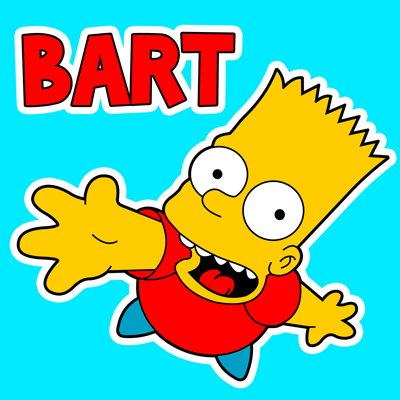How to draw Bart Simpson Jumping from The Simpsons with easy step by step drawing tutorial
