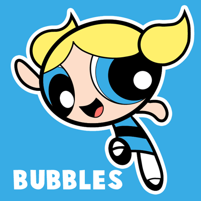 How to draw Bubbles from Powerpuff Girls with easy step by step drawing tutorial