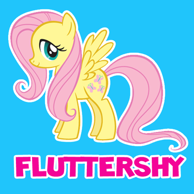 How to draw Fluttershy from My Little Pony with easy step by step drawing tutorial