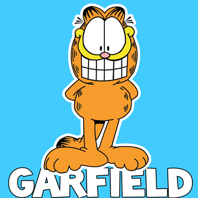 How to draw Garfield from The Garfield Show with easy step by step drawing tutorial