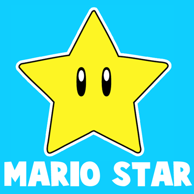 How to draw the Star from Nintendo's Super Mario Bros. with easy step by step drawing tutorial