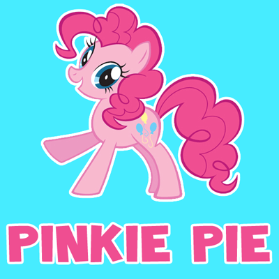 How to draw Pinkie Pie from My Little Pony with easy step by step drawing tutorial