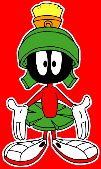 How to draw Marvin the Martian from Looney Tunes with easy step by step .....