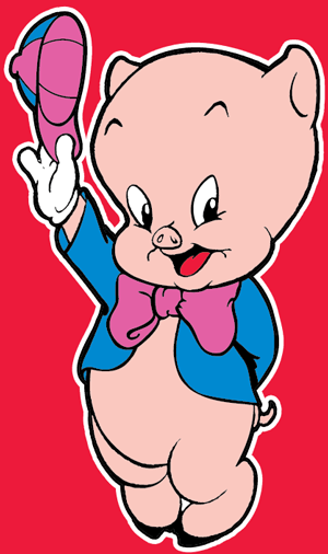 How to draw Porky Pig from Looney Tunes with easy step by step drawing tutorial