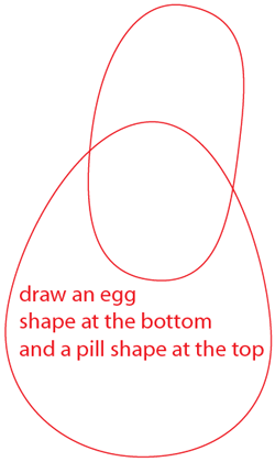 Step 1 : Drawing Bambadee from Club Penguin Easy Steps Lesson