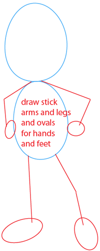 Step 2 : Drawing D.W. from PBS's Arthur Easy Steps Lesson
