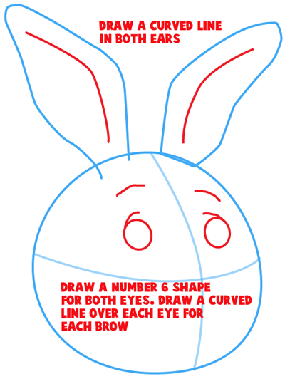 Step 3 : Drawing Buster Baxter from PBS's Arthur Easy Steps Lesson