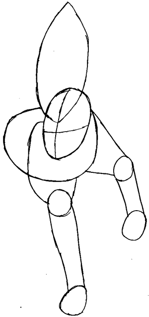 Step 3 : Drawing Suicune from Pokemon Easy Steps Lesson