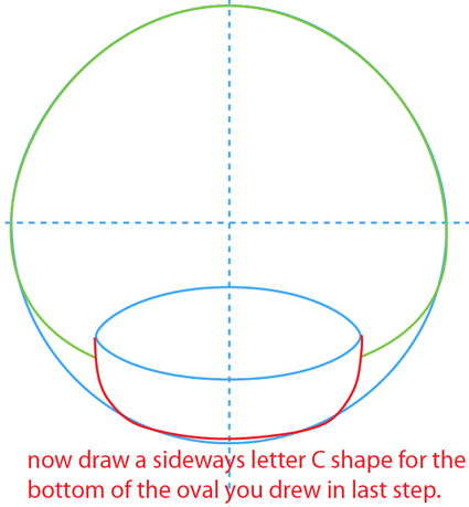 Step 4 : Drawing the Mushroom from Nintendo's Super Mario Bros Easy Steps Lesson