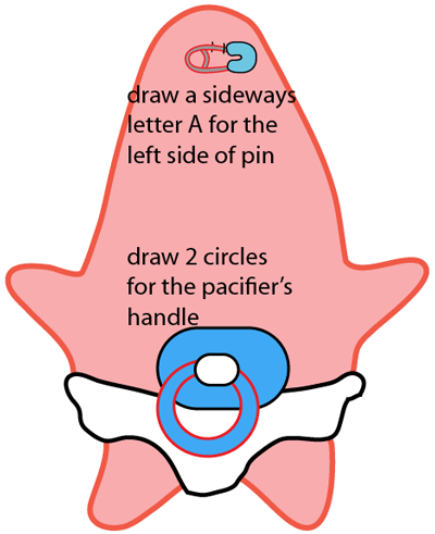 How to Draw Baby Patrick Star from SpongeBob SquarePants with Easy Step