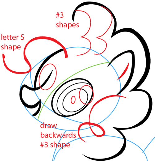 Step 5 : Drawing Pinkie Pie from My Little Pony Easy Steps Lesson