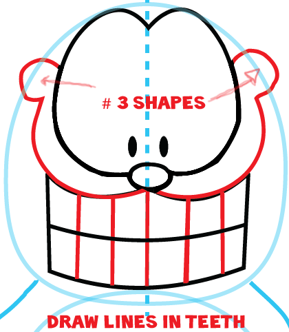 Step 5 : Drawing Garfield from The Garfield Show Easy Steps Lesson