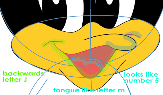 Step 6 : Drawing Baby Daffy Duck from TinyToons Adventures Easy Steps Lesson