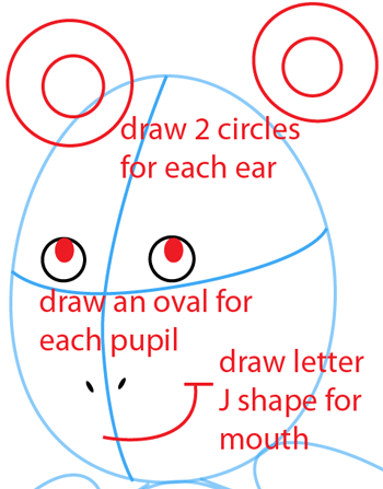 Step 6 : Drawing D.W. from PBS's Arthur Easy Steps Lesson