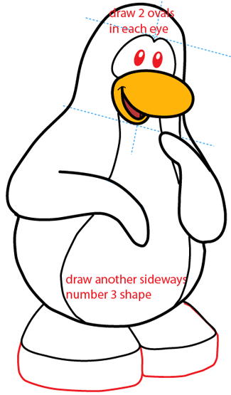 How to Draw Normal Penguin from Club Penguin with Easy Step by Step Drawing  Tutorial - How to Draw Step by Step Drawing Tutorials