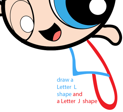 Step 6 : Drawing Bubbles from Powerpuff Girls Easy Steps Lesson