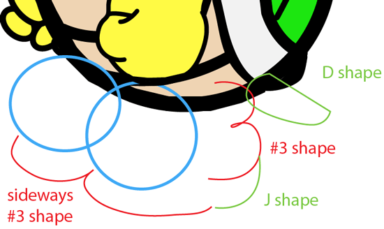 Step 10 : Drawing Koopa Troopa from Nintendo's Super Mario Bros. Easy Steps Lesson
