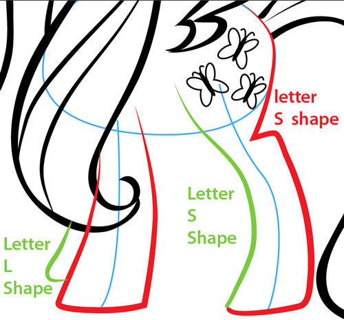 Step 10 : Drawing Fluttershy from My Little Pony Easy Steps Lesson