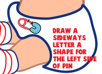 Step 12 : Drawing Baby Phineas from Phineas and Ferb Easy Steps Lesson
