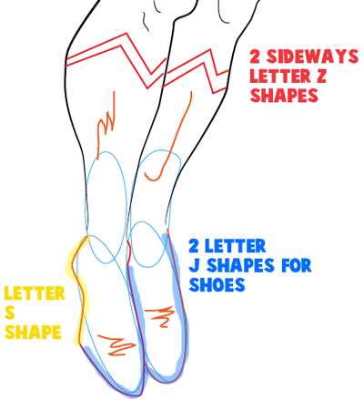 Step 12 : Drawing Superman Easy Steps Lesson