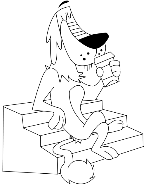 Step 15 : Drawing Dukey from Johnny Test Easy Steps Lesson