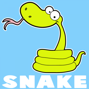How to Draw a Cartoon Snake with Easy Step by Step Drawing Tutorial ...