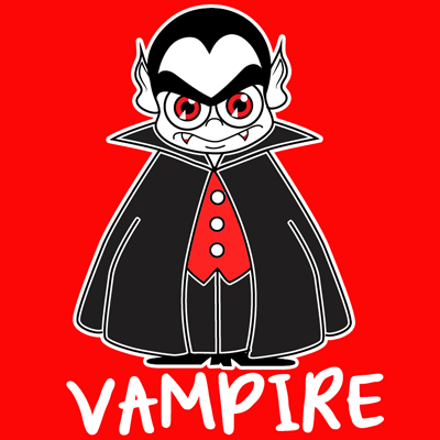 How to Draw a Cartoon Vampires for Halloween with Easy Step by Step Drawing  Tutorial - How to Draw Step by Step Drawing Tutorials