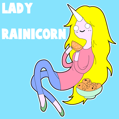 How to draw How to draw Lady Rainicorn from Adventure Time with easy step by step drawing tutorial