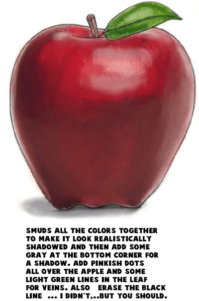 3D Art Image of Realistic Drawing A Red Apple with Pencil Illustration.  Generative AI. Stock Illustration | Adobe Stock