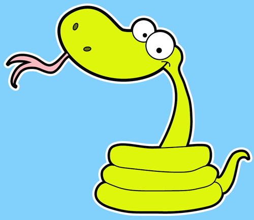 How to draw a Cartoon Snake with easy step by step drawing tutorial