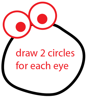 Step 2 : Drawing Gobo from Fraggle Rock Easy Steps Lesson