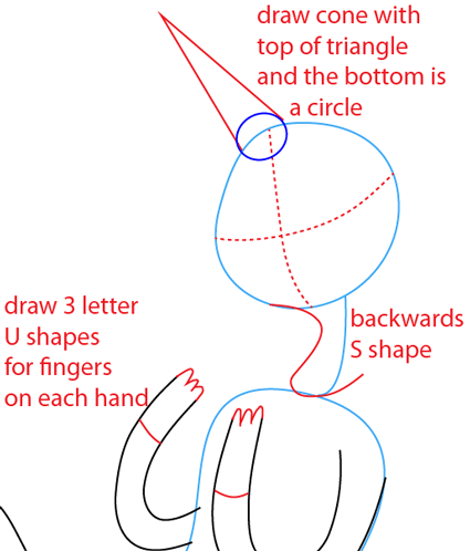Step 4 : Drawing How to draw Lady Rainicorn from Adventure Time Easy Steps Lesson