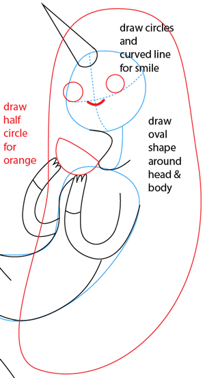 Step 5 : Drawing How to draw Lady Rainicorn from Adventure Time Easy Steps Lesson