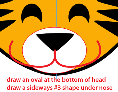 Step 5 : Drawing Cartoon Baby Tiger Easy Steps Lesson