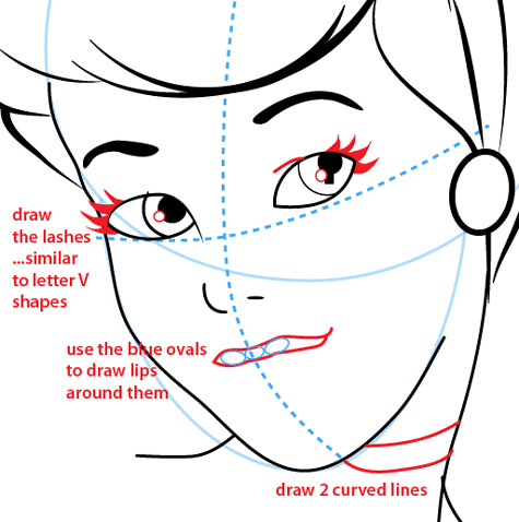  How to Draw  Cinderella  s Face  with Easy Step by Step 