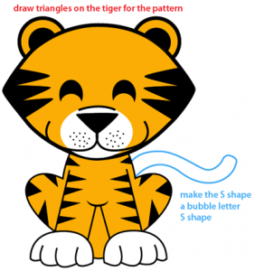 How to Draw a Cartoon Baby Tiger with Easy Step by Step Drawing