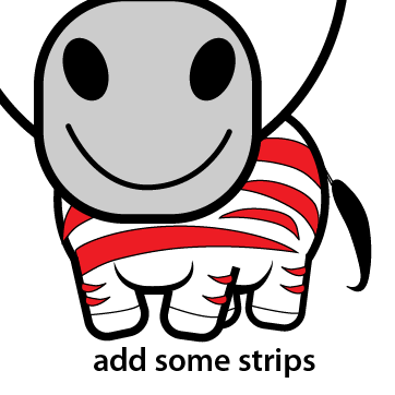 Step 9 : Drawing Cartoon Zebra Easy Steps Lesson