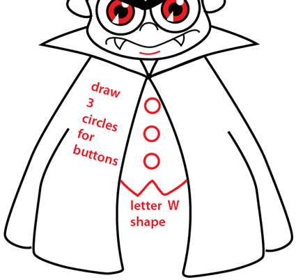Cartoon Vampire Drawing - How To Draw A Cartoon Vampire Step By Step