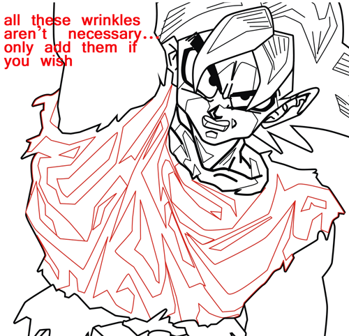 Step 12 : Drawing Gohan from Dragon Ball Z Easy Steps Lesson